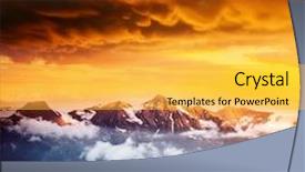  Presentation with high fidelity - Slides enhanced with location grossglockner high alpine road background and a coral colored foreground