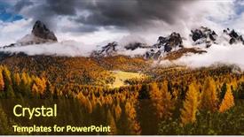 Presentation with epic - Audience pleasing PPT layouts consisting of epic backgrounds - stunning image of the alpine backdrop and a tawny brown colored foreground