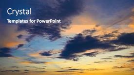  Presentation with epic - PPT theme enhanced with epic-sky-landscape-with-sunset background and a ocean colored foreground