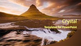  Presentation with epic - PPT theme featuring epic sunset with kirkjufellsfoss waterfall location iceland europe magic image of beautiful nature landscape amazing view of most popularly photographed areas discover the beauty of earth background and a tawny brown colored foreground