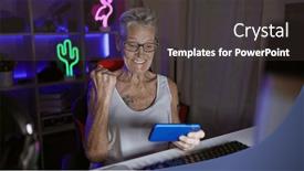  Presentation with dark grey - Theme consisting of epic-win-grey-haired-senior and a dark gray colored foreground