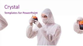  Presentation with white blood cell - Audience pleasing presentation consisting of epidemiologist with blood sample isolated backdrop and a lemonade colored foreground