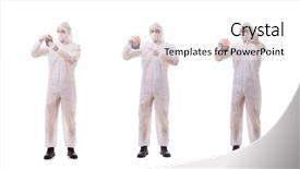 Presentation with white blood cell - PPT theme enhanced with epidemiologist with blood sample isolated background and a white colored foreground