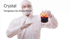  Presentation with sample - Audience pleasing presentation design consisting of epidemiologists - epidemiologist with blood sample isolated backdrop and a  colored foreground