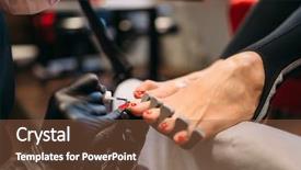  Presentation with nails - Cool new PPT layouts with epidermis - pedicure master cover with polish backdrop and a  colored foreground