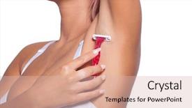  Presentation with hair care - PPT layouts having epilation hair removal with ergonomic background and a lemonade colored foreground