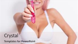  Presentation with hair care - Audience pleasing PPT theme consisting of epilation hair removal with ergonomic backdrop and a coral colored foreground