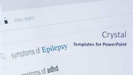  Presentation with epilepsy - Presentation theme featuring epilepsy-search-for-symptoms background and a sky blue colored foreground