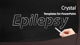  Presentation with epilepsy - PPT layouts consisting of epilepsy written on a blackboard background and a black colored foreground