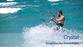  Presentation with flying - Slide deck enhanced with epinephrine - kitesurfing the young man is background and a light blue colored foreground