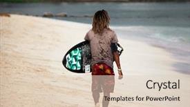  Presentation with surfing - Presentation design consisting of epinephrine - surfing a young man is background and a lemonade colored foreground