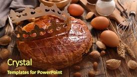  Presentation with crown - Theme with epiphany cake and crown background and a  colored foreground