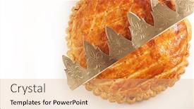  Presentation with crown - Amazing presentation having epiphany-cake-and-crown backdrop and a coral colored foreground