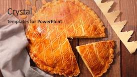  Presentation with crown - Cool new slides with epiphany cake and crown backdrop and a coral colored foreground