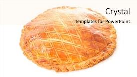  Presentation with cake - Presentation design consisting of epiphany cake galette des rois background and a lemonade colored foreground