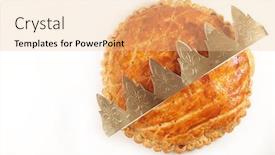  Presentation with crown - Colorful presentation design enhanced with epiphany-cake-with-crown-top backdrop and a lemonade colored foreground