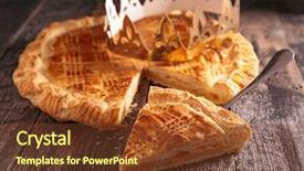  Presentation with cake - Audience pleasing presentation consisting of epiphany cake backdrop and a tawny brown colored foreground