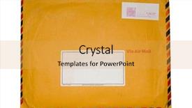  Presentation with envelope - Presentation design consisting of epistel - isolated envelope on white background background and a  colored foreground