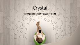  Presentation with writing education female writer - Presentation consisting of epistel - letters with writer using tablet background and a lemonade colored foreground