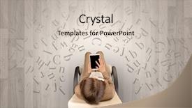  Presentation with writing education female writer - Slide deck having epistel - letters with writer using tablet background and a lemonade colored foreground