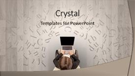  Presentation with writing education female writer - Colorful theme enhanced with epistel - letters with writer using tablet backdrop and a lemonade colored foreground