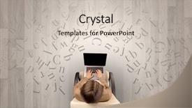  Presentation with office chair - Presentation enhanced with epistel - letters with writer using tablet background and a lemonade colored foreground