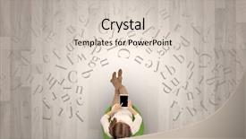  Presentation with office chair - Slides featuring epistel - letters with writer using tablet background and a lemonade colored foreground