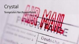  Presentation with stamps - Beautiful presentation featuring epistel - several envelopes with stamps close backdrop and a light gray colored foreground