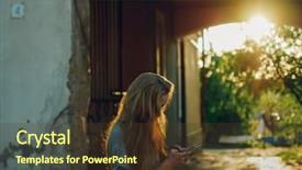  Presentation with sunset - Audience pleasing PPT theme consisting of epoca romanticismo - red-haired young girl backdrop and a  colored foreground