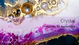  Presentation with abstract art - Beautiful slides featuring epoxy-resin-art-abstract-composition backdrop and a lilac colored foreground