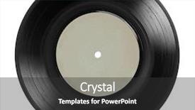  Presentation with 1970s - Presentation design consisting of eps - early 1970s single ep record background and a dark gray colored foreground