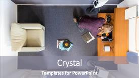  Presentation with vinyl - Cool new slide deck with eps - top view of a man backdrop and a gray colored foreground