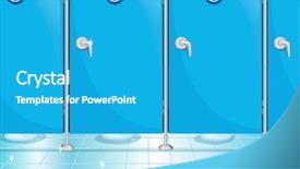  Presentation with vector - Presentation theme consisting of public toilet cubicle - - eps vector format also available background and a teal colored foreground