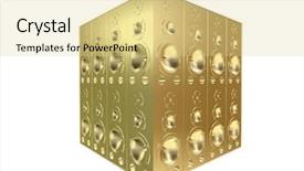  Presentation with speakers - Slide deck featuring eq - 3d speakers background and a blonde colored foreground