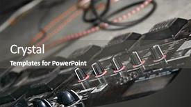  Presentation with sound power - Beautiful slides featuring eq - close up of sound mixer backdrop and a  colored foreground