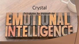  Presentation with emotional intelligence - Colorful presentation theme enhanced with eq - emotional intelligence - word abstract backdrop and a soft green colored foreground