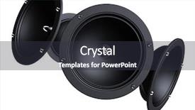  Presentation with speakers - PPT theme enhanced with eq - speakers background and a dark gray colored foreground