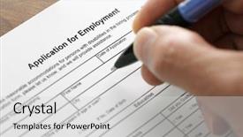  Presentation with equal opportunity - Amazing presentation theme having equal opportunity - completing an employment application form backdrop and a light gray colored foreground