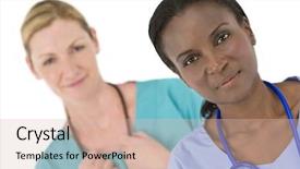  Presentation with doctor african - Cool new presentation theme with equal opportunity - female african american doctor backdrop and a lemonade colored foreground