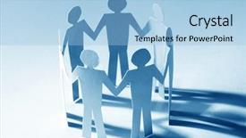  Presentation with equal opportunity - Audience pleasing theme consisting of equal opportunity - paper team backdrop and a light blue colored foreground