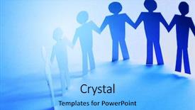  Presentation with equal opportunity - Beautiful presentation theme featuring equal opportunity - paper team backdrop and a light blue colored foreground