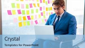  Presentation with wheelchair - Amazing slides having equal opportunity plan - young handsome man in wheelchair backdrop and a  colored foreground