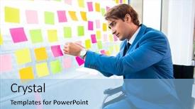  Presentation with wheelchair - Beautiful PPT theme featuring equal opportunity plan - young handsome man in wheelchair backdrop and a light blue colored foreground