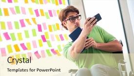  Presentation with wheelchair - Colorful PPT layouts enhanced with equal opportunity plan - young student in wheelchair backdrop and a  colored foreground