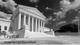  Presentation with court - Cool new presentation design with us supreme court in washington backdrop and a light gray colored foreground