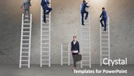  Presentation with man woman - Slides having equality - concept of inequal career opportunities background and a gray colored foreground