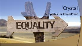  Presentation with equality - Presentation design enhanced with portrait of a cute pretty little girl in a birthday hat celebrating while sitting in a pile of present boxes and eating donuts isolated over pink background background and a lemonade colored foreground