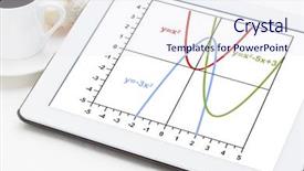  Presentation with quadratic equation - PPT layouts featuring equation - graph of quadratic functions parabola background and a sky blue colored foreground