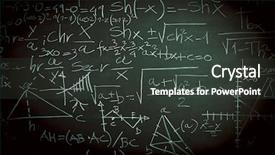  Presentation with math - Slide deck consisting of equation - math formula on slate blackboard background and a dark gray colored foreground