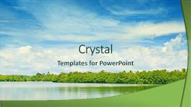  Presentation with lake - Colorful presentation theme enhanced with equatorial mangroves in the lake backdrop and a light blue colored foreground